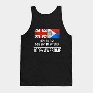 50% British 50% Sint Maartener 100% Awesome - Gift for Sint Maartener Heritage From Sint Maarten Tank Top